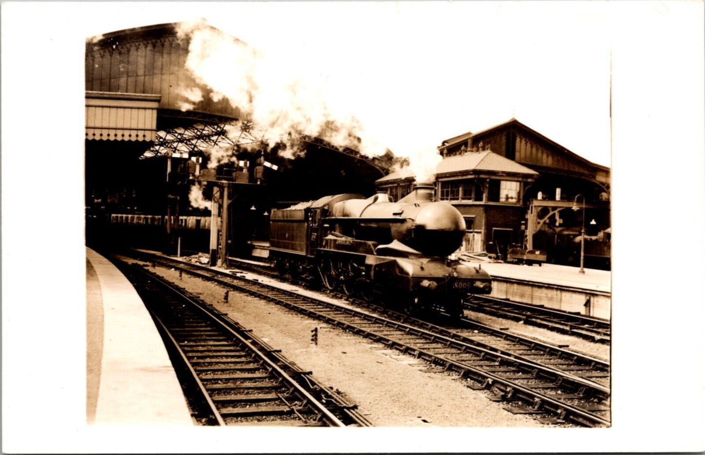 RPPC Great Western Train Engine Railroad Photographers Allston Mass