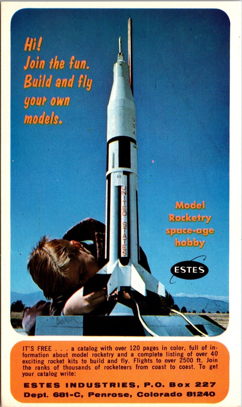 Advertising Estes Industries Catalog Model Rocket Build and Fly Space Age Hobby