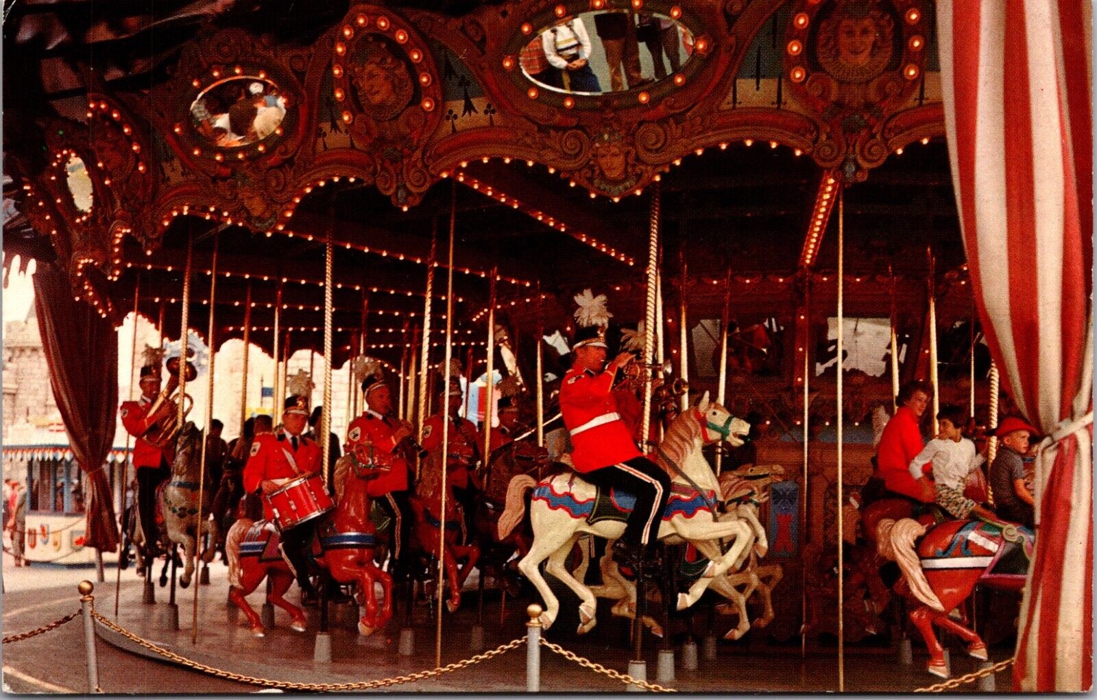 Disneyland Knights of the Magic Kingdom Band Playing on Merry Go Round Carrousel