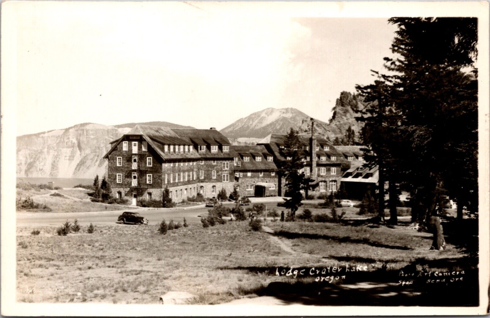 Three Real Photo Postcards Crater Lake Lodge at Crater LakeNational Park  Oregon