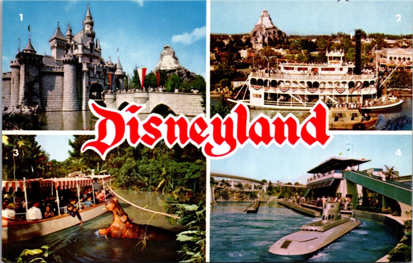 Disneyland PC Sleeping Beauty Castle Mark Twain Jungle Cruise Submarine Ride