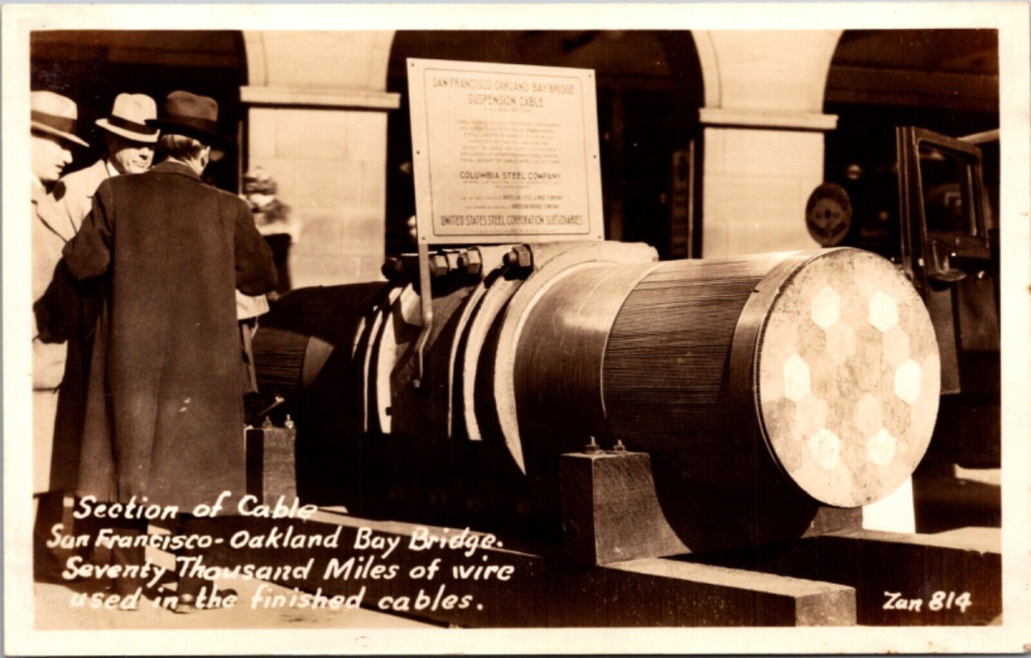 Real Photo Section of Cable San Francisco Oakland Bay Bridge 75,000 Miles Wire