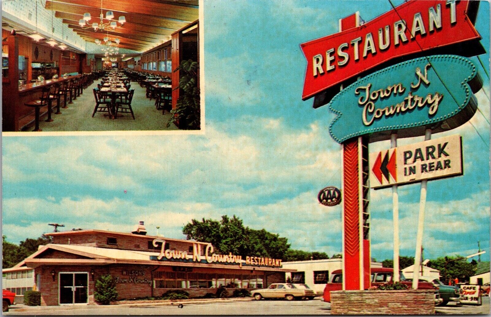 Three Postcards Town 'N Country Restaurant in Sioux Falls, South Dakota~135563