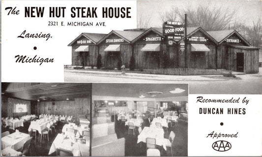 The New Hut Steak House Restaurant Night 2321 East Michigan Ave Lansing Michigan