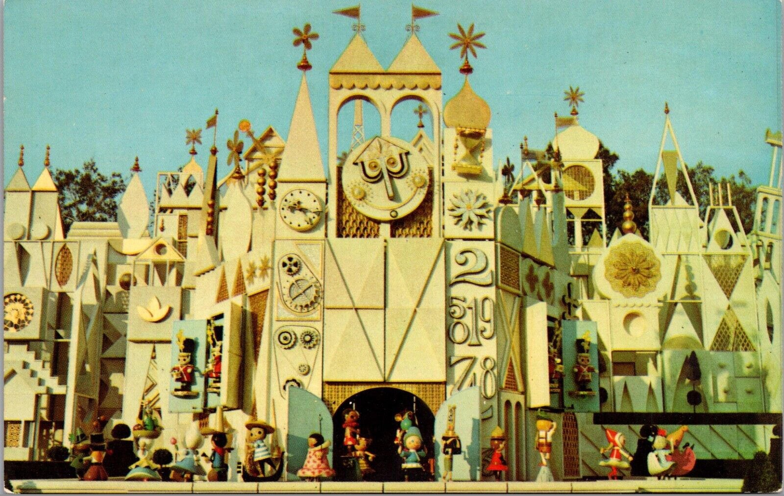 Disneyland Postcard Bank of American Presents It's A Small World Children Parade