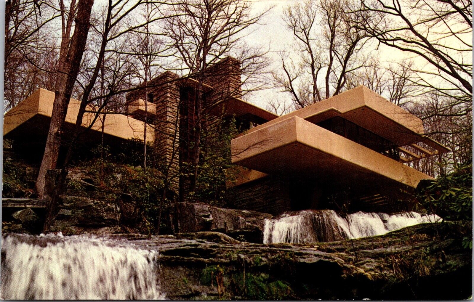 Six Postcards Frank Lloyd Wright Fallingwater in Mill Run, Pennsylvania~3847