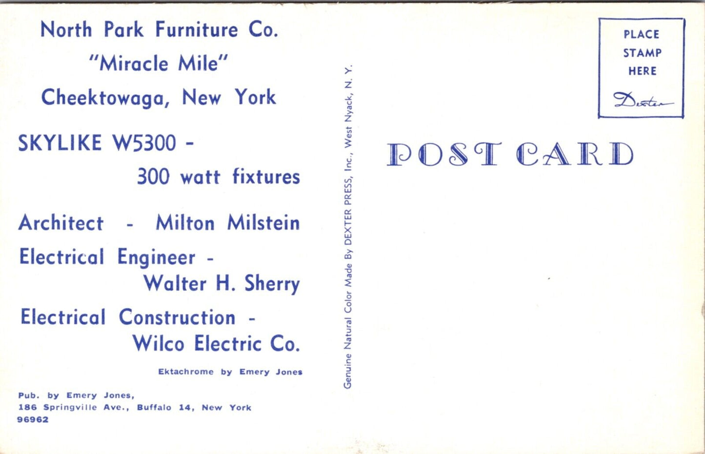 Advertising Postcard North Park Furniture Co Miracle Mile Cheektowaga New York