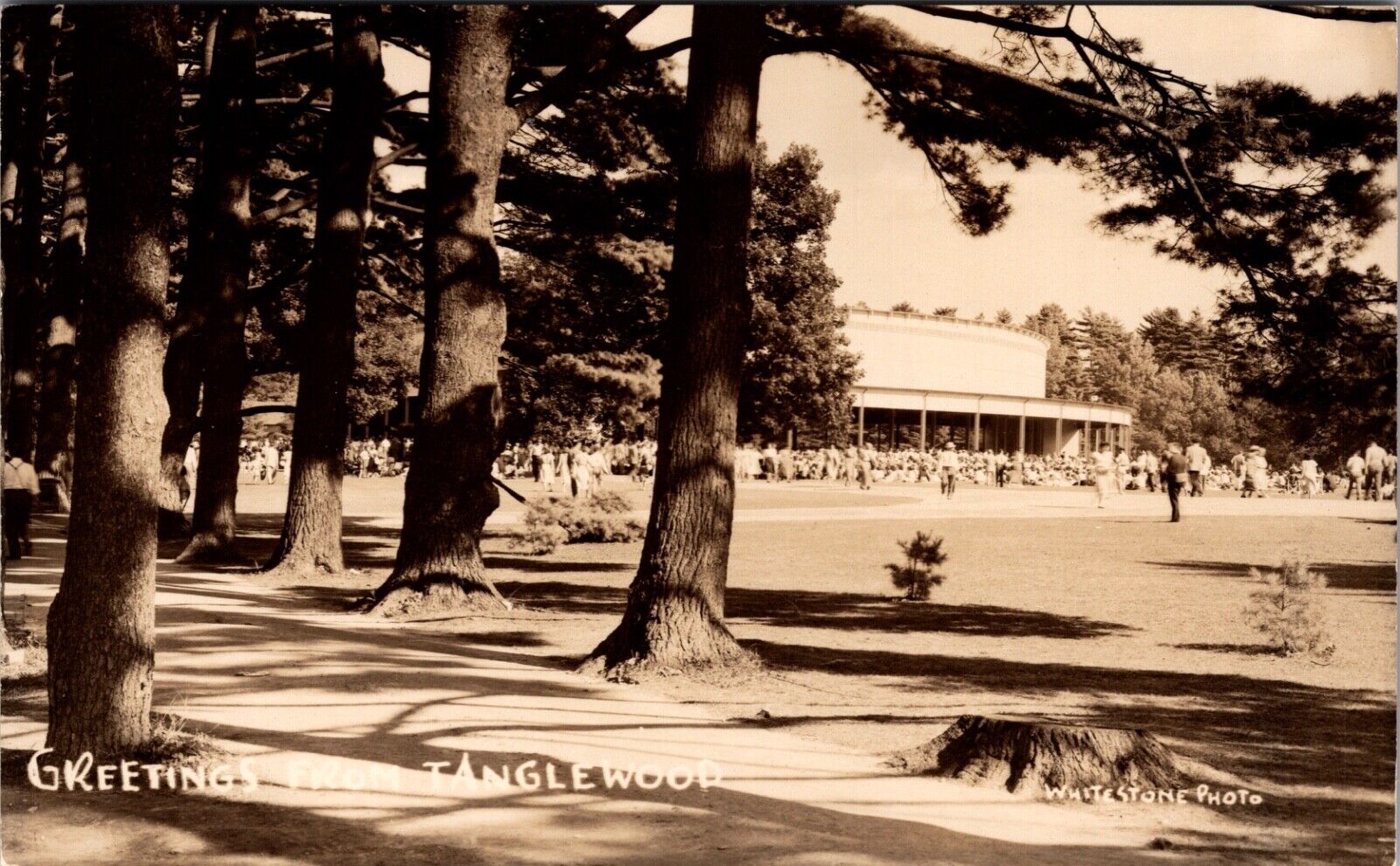 RPPC Koussevitzy Music Shed Tanglewood Lenox Stockbridge Berkshire Massachusetts