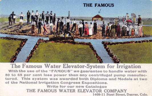 AD Postcard The Famous Water Elevator System of Irrigation Company Denver~127310