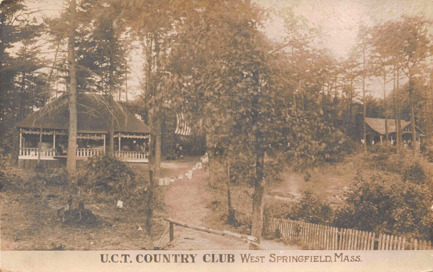 Real Photo Postcard U.C.T. Country Club in West Springfield Massachusetts~121357