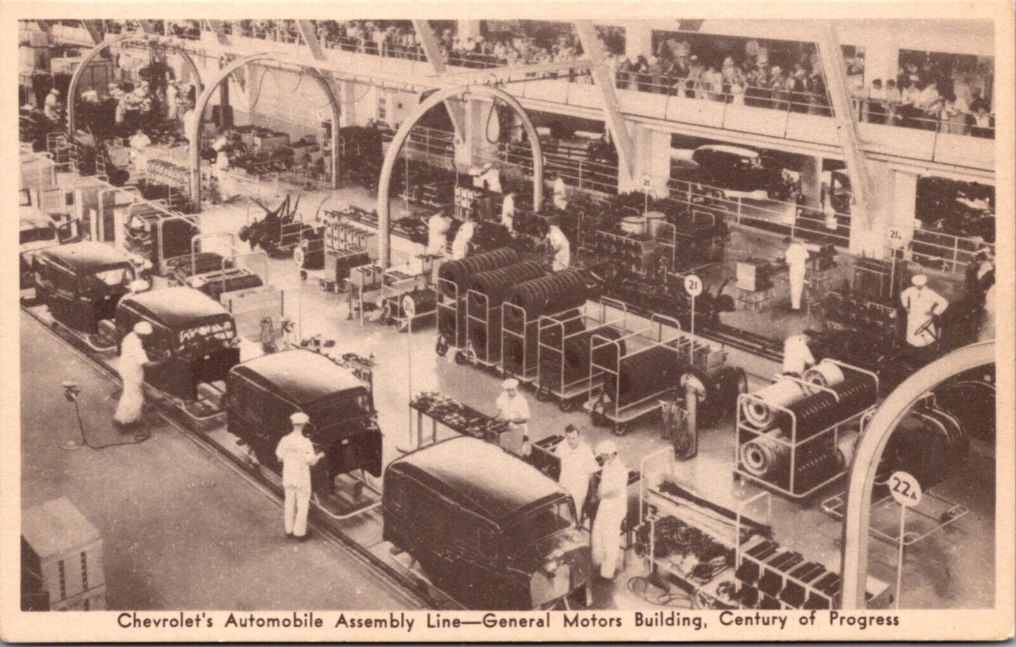 Chevy Automobile Assembly Line Century of Progress Chicago Illinois World Fair