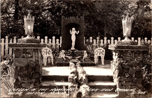 RP Postcard Garden of the Nymphs All Sar-Ben Gardens near Aitkin, Minnesota~262