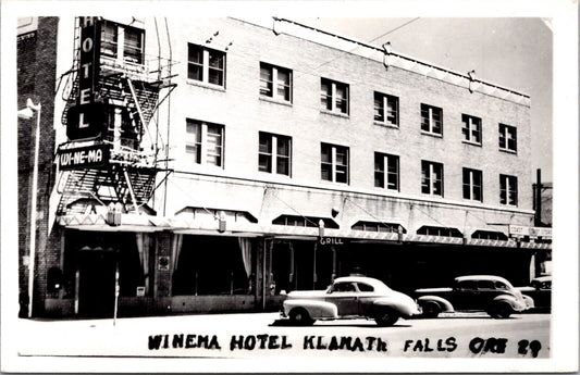 Real Photo Postcard Winema Hotel in Klamath Falls, Oregon