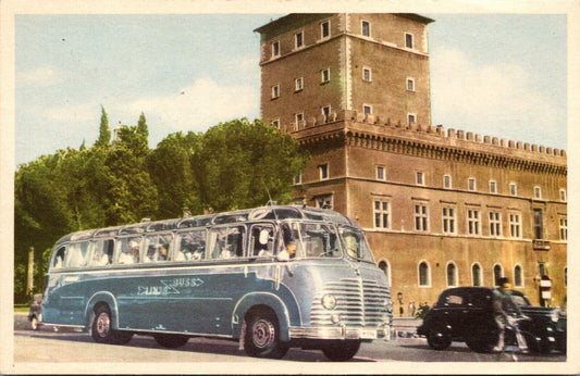 Advertising Postcard Swedish Transeuropean Bus Lines