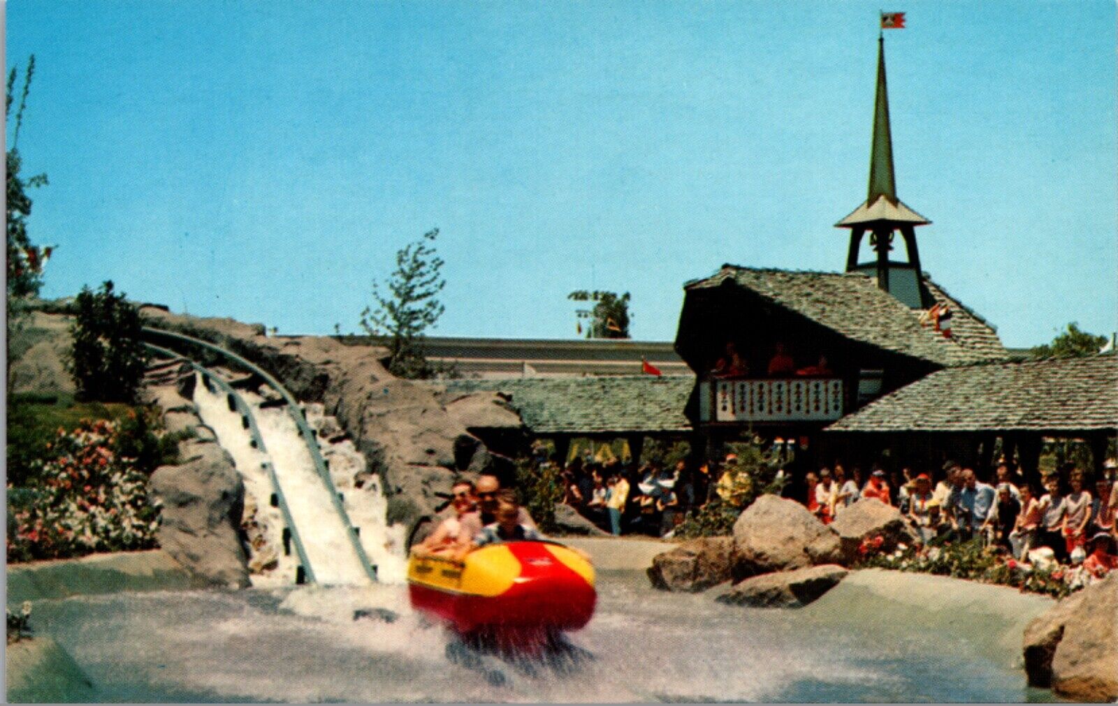 Disneyland Postcard Bobsledding Down Snow Capped Mountain Matterhorn Mountain