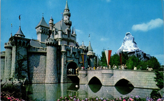 Disneyland Postcard Sleeping Beauty's Enchanted Castle Matterhorn Mountain