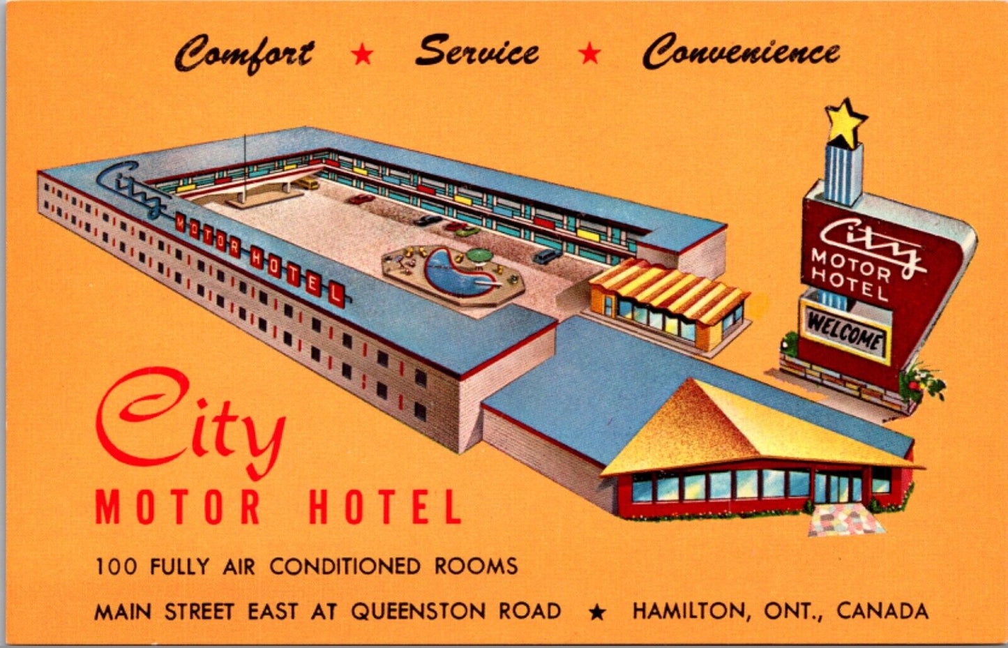 City Motor Hotel Main Street East at Queenston Road Hamilton, Ontario, Canada