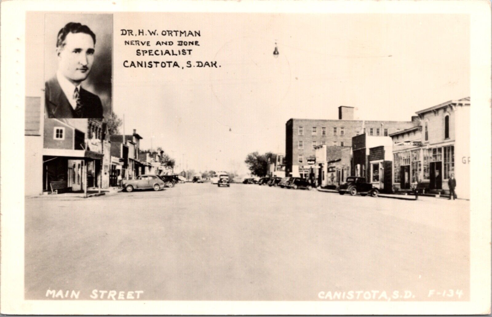 RPPC Dr H.W. Ortman Nerve and Bone Specialist Main Street Calistota South Dakota