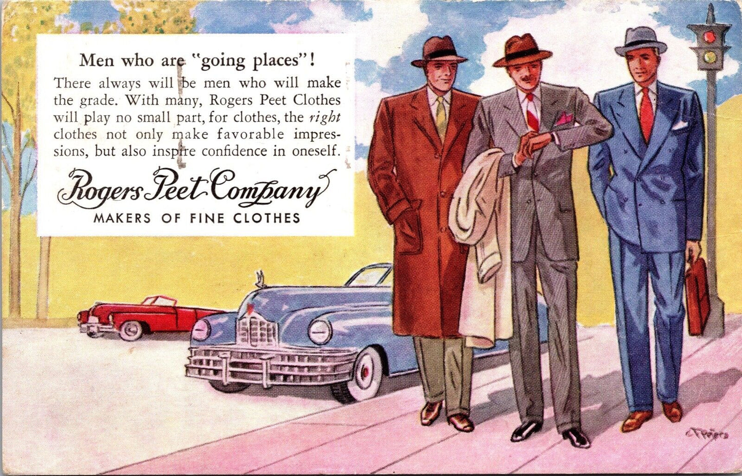 Advertising Postcard Rogers Peet Company Makers of Fine Mens Clothes New York