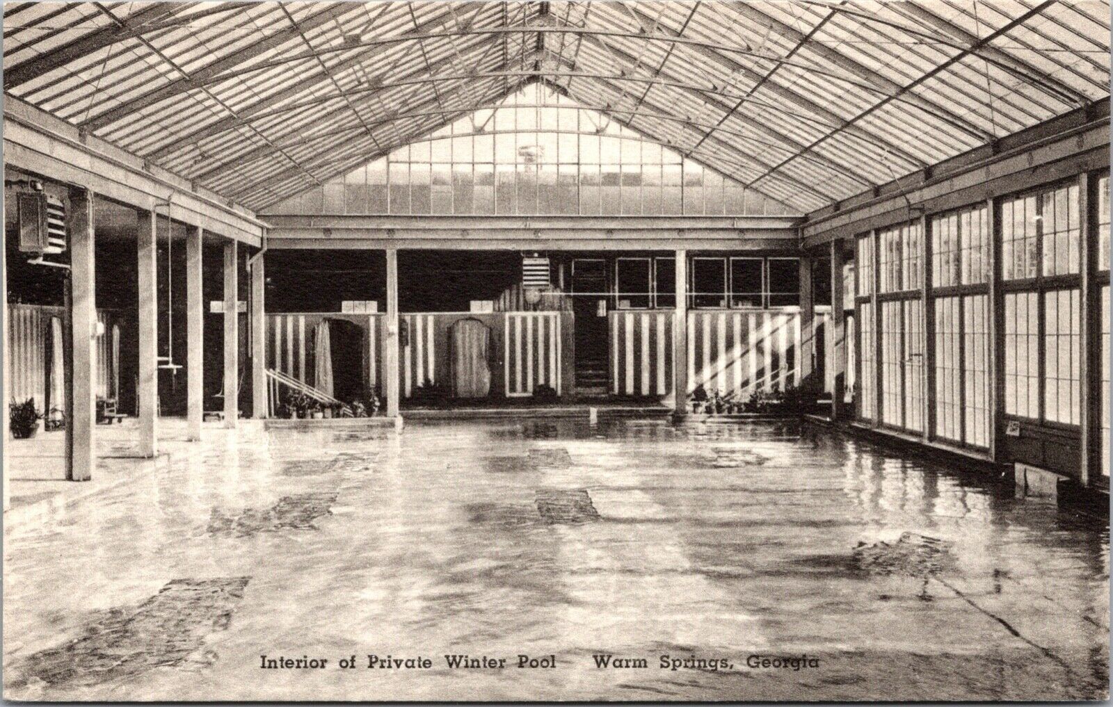 Two Postcards Private Winter Pool at Warm Springs, Georgia~132353