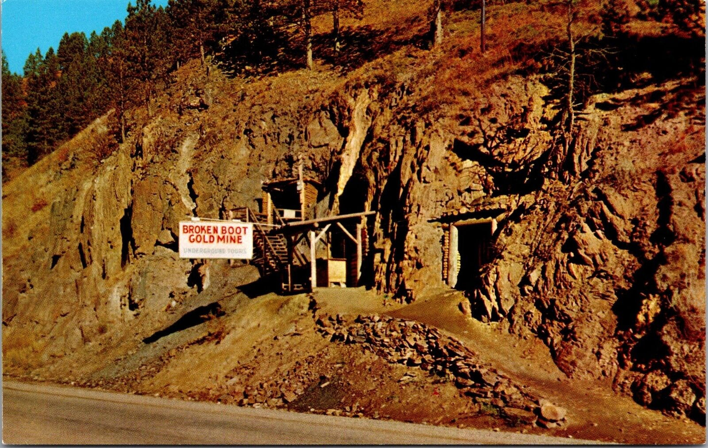 Two Postcards Postcard Broken Boot Gold Mine near Deadwood, South Dakota~1316