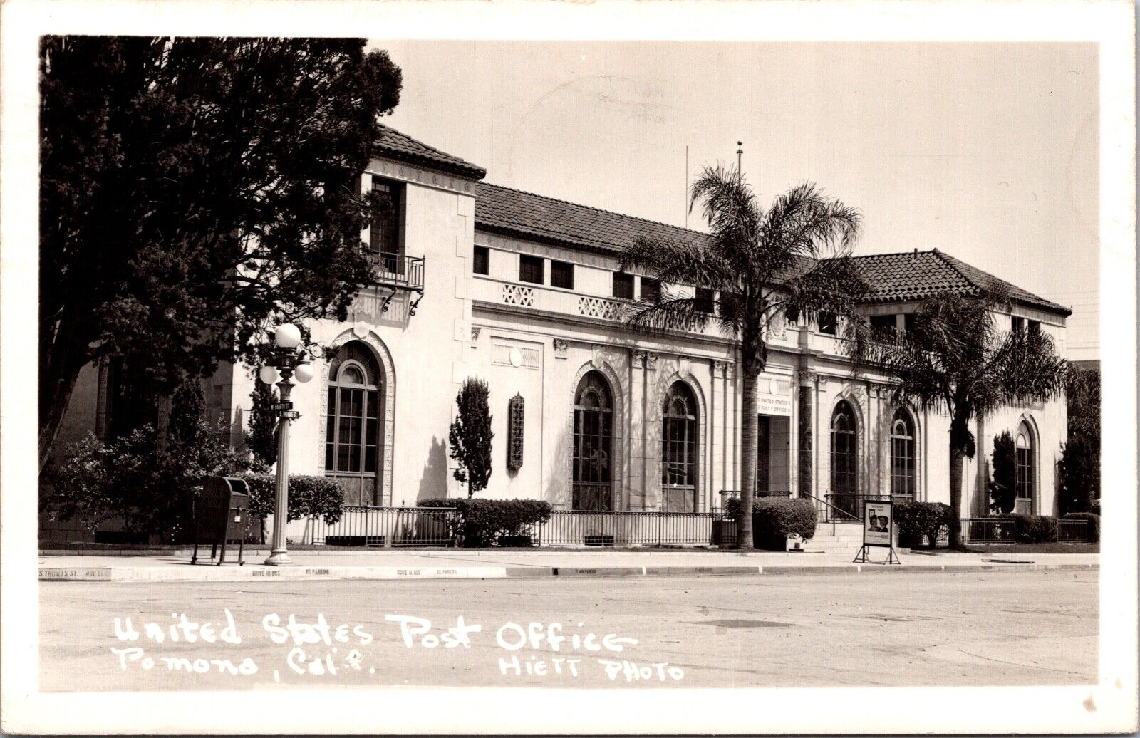 Real Photo Postcard United States Post Office in Pomona, California