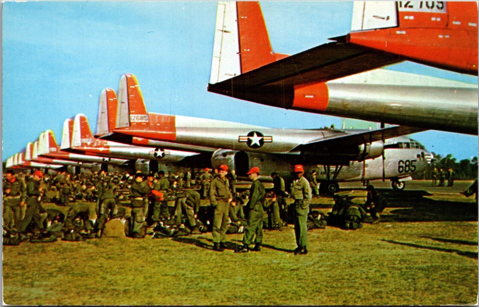 Airborne Division Marshaling Area Ft. Bragg, North Carolina Troops Prep for Jump