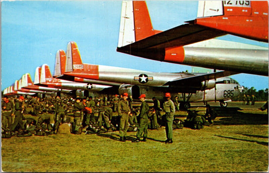 Airborne Division Marshaling Area Ft. Bragg, North Carolina Troops Prep for Jump