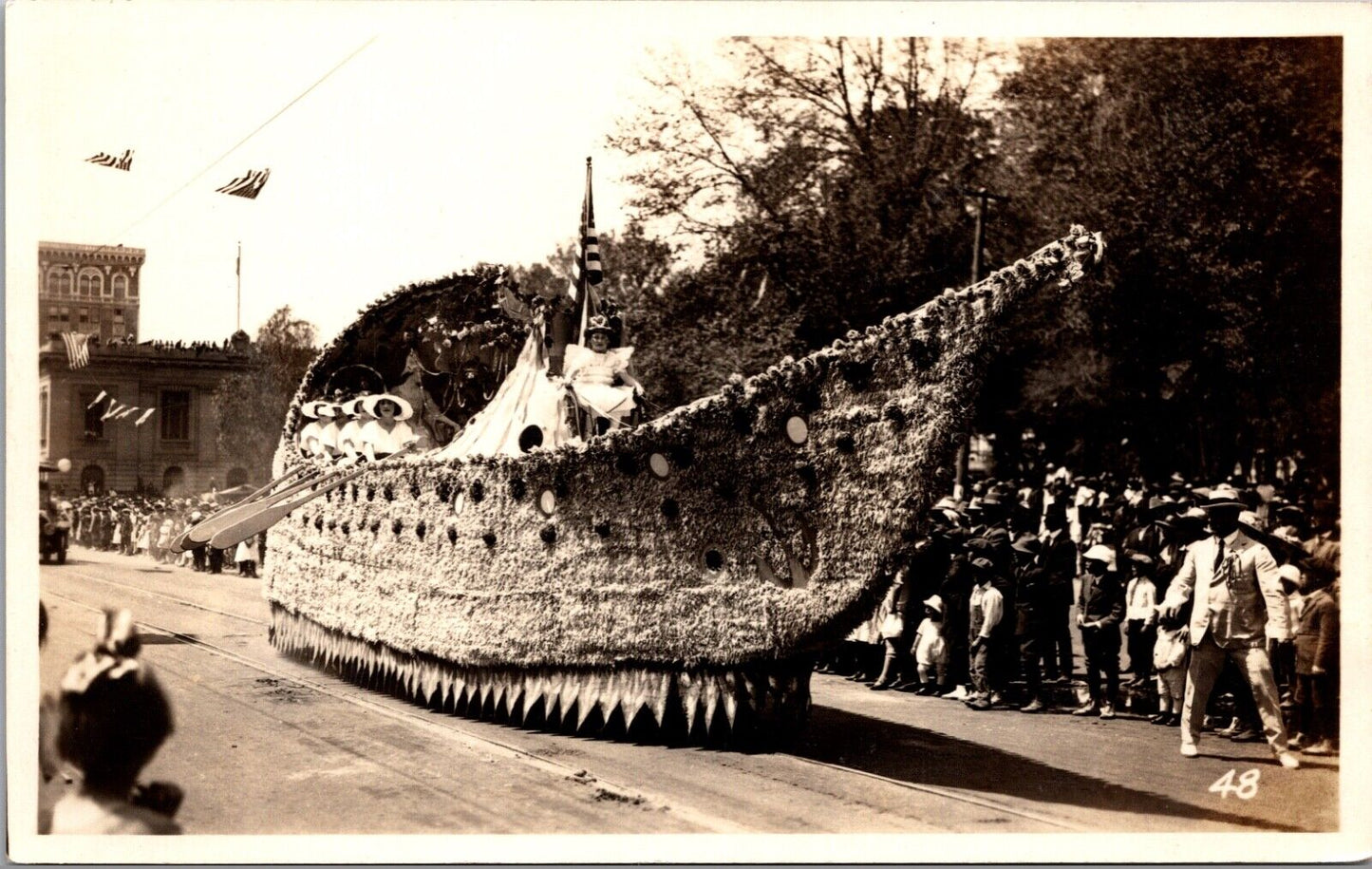 Boat Ship Paddles Queen Parade Float Pasadena Tournament of Roses California