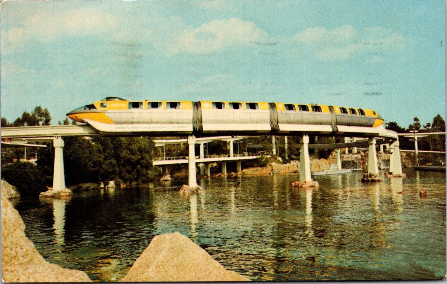 Disneyland Postcard Monorail Highway In The Sky Tomorrowland~1094