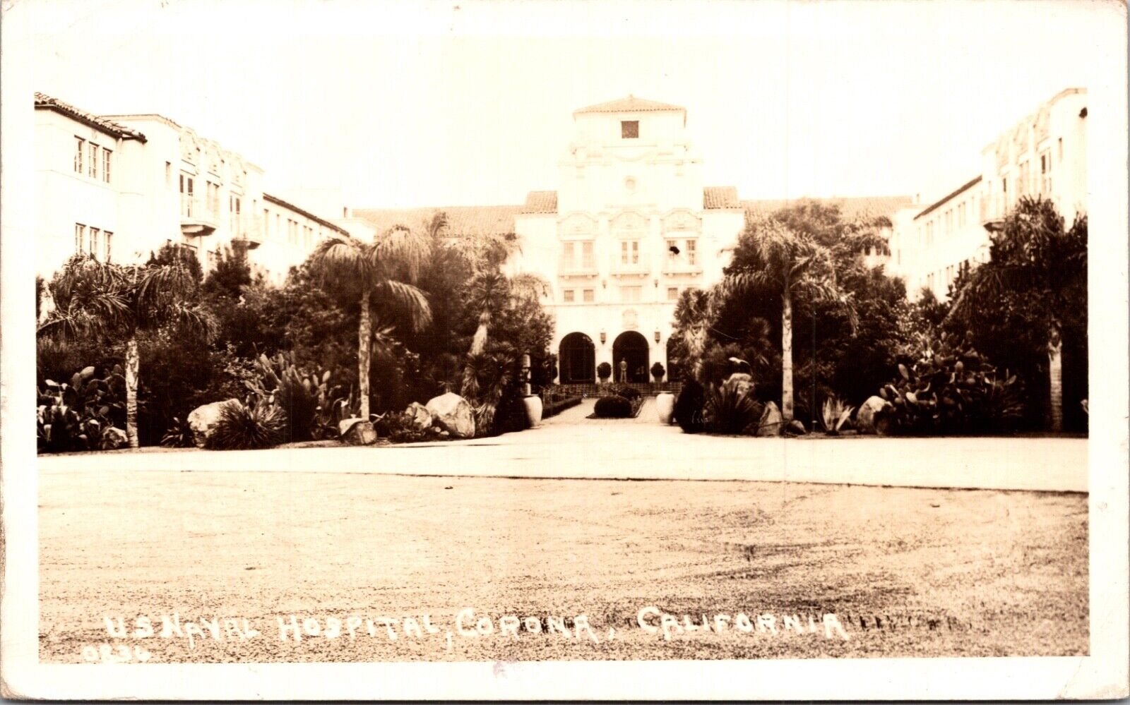 Real Photo Postcard U.S. Naval Hospital in Corona, California