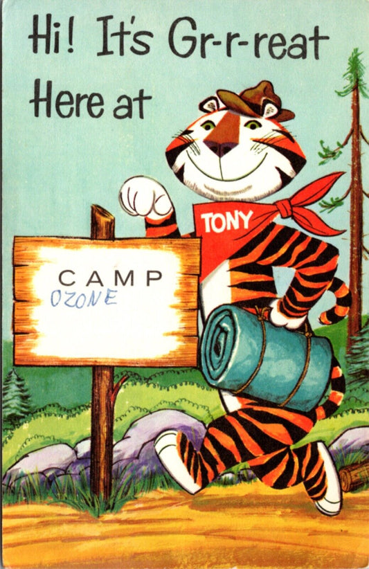 Advertising PC Camp Letter Home Tony the Tiger Kelloggs Cereal Ozone Tennessee