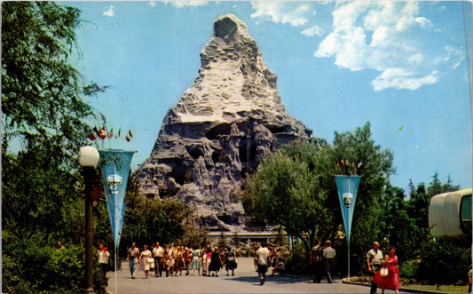 Disneyland Postcard Snowcapped Matterhorn Mountain