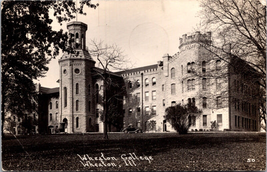 Real Photo Postcard Wheaton College in Wheaton, Illinois