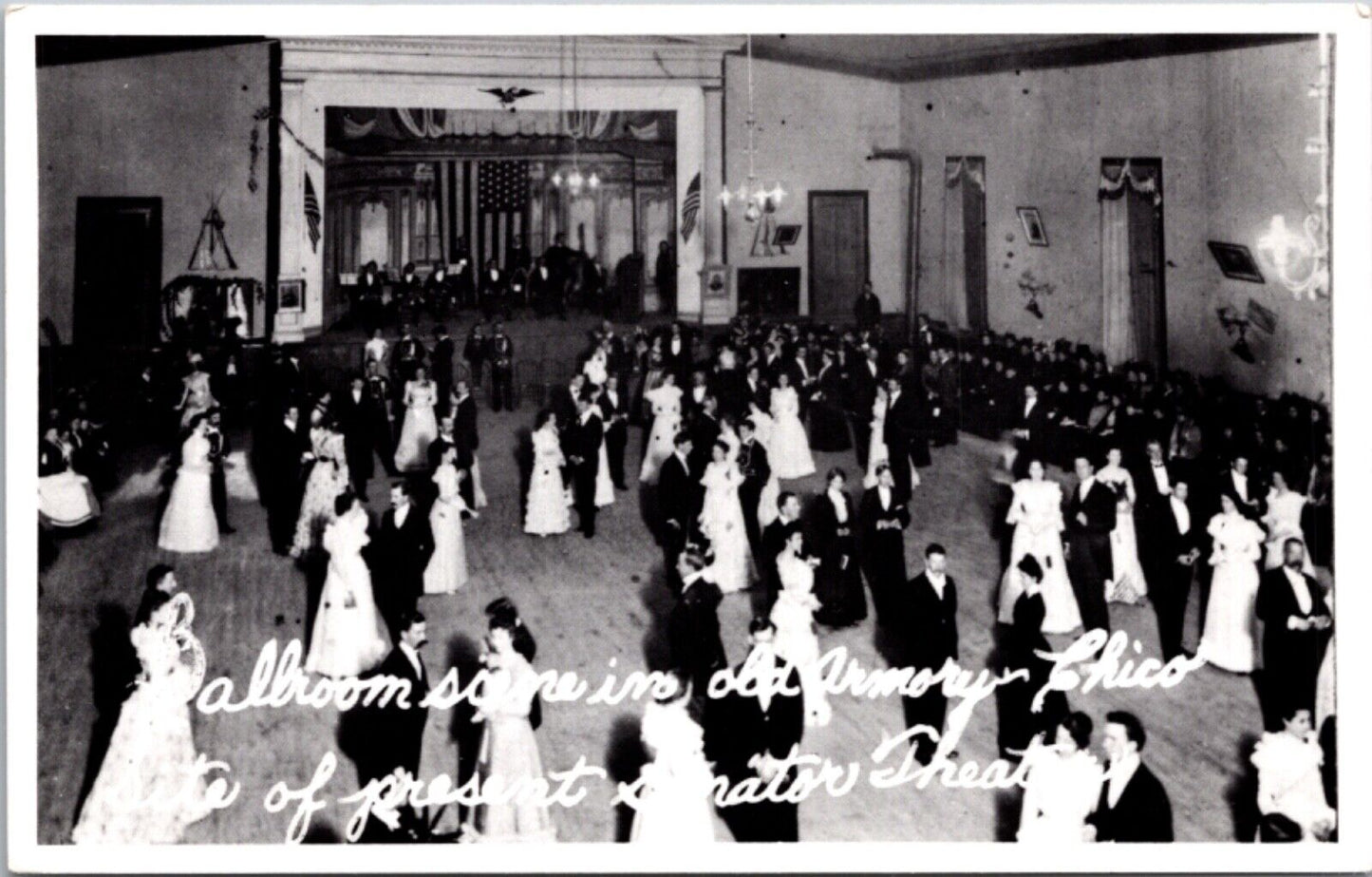 Dancing Ballroom Scene in Old Armory Chico, California Site of Senator Theater