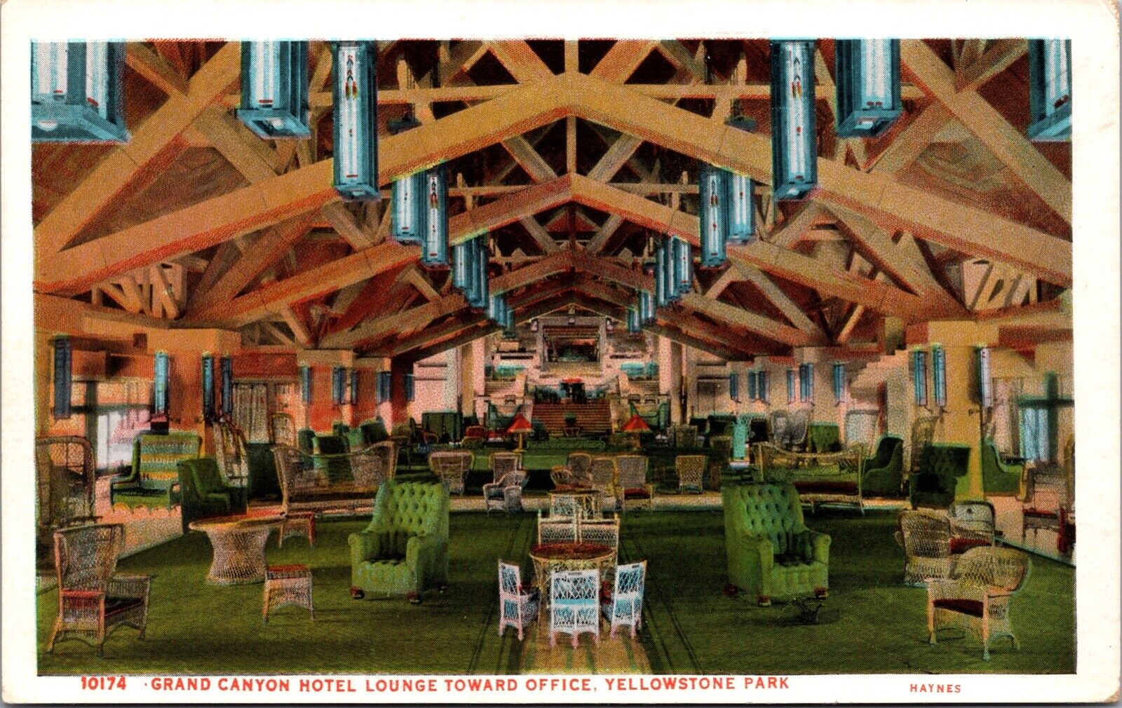 Two Postcards Canyon Hotel at Yellowstone National Park~1630