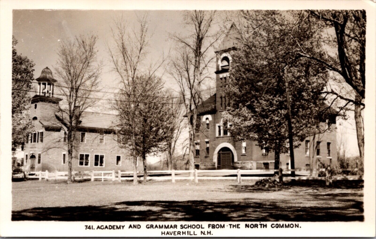 Academy and Grammar School from The North Common in Haver Hill, New Hampshire