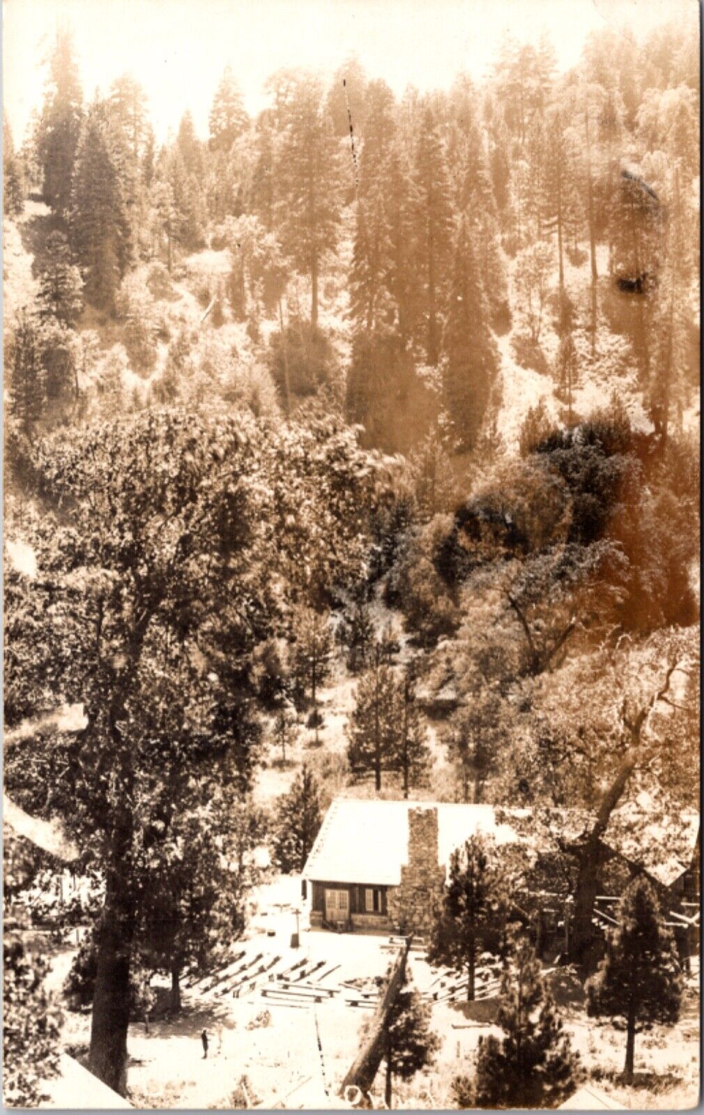 RPPC Overview Camp Cabins Fire Pit Group Meeting Area Possibly in Big Bear CA