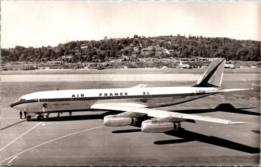 Advertising Postcard Boeing 707 Intercontinental Air-France Airplane