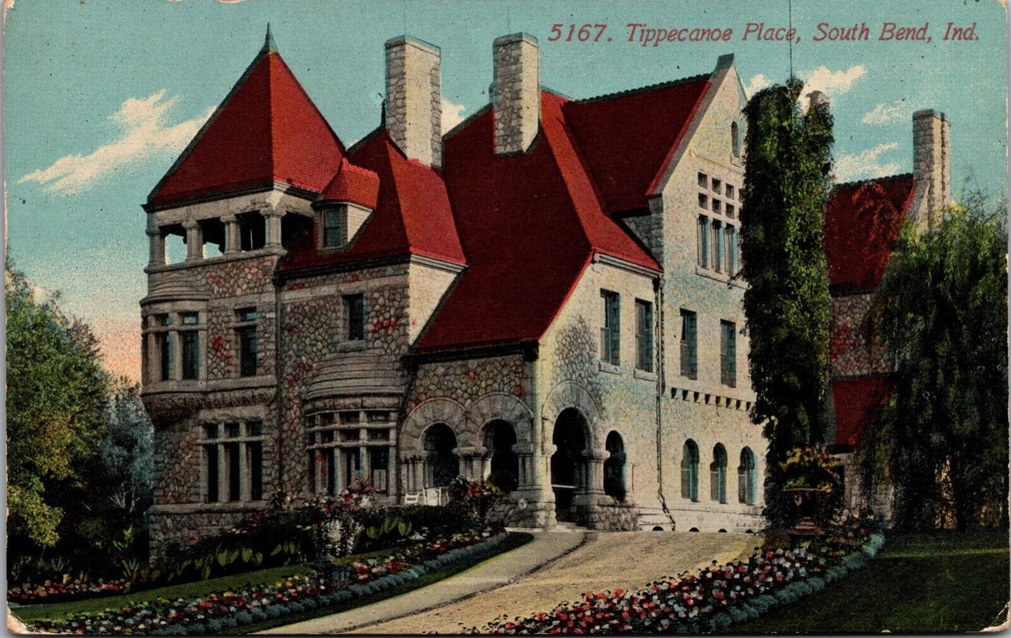 Two Postcards Tippecanoe Place in South Bend, Indiana~138665