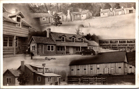 1940s Real Photo Postcard Multiple Views Renfro Valley Barn Dance, Kentucky