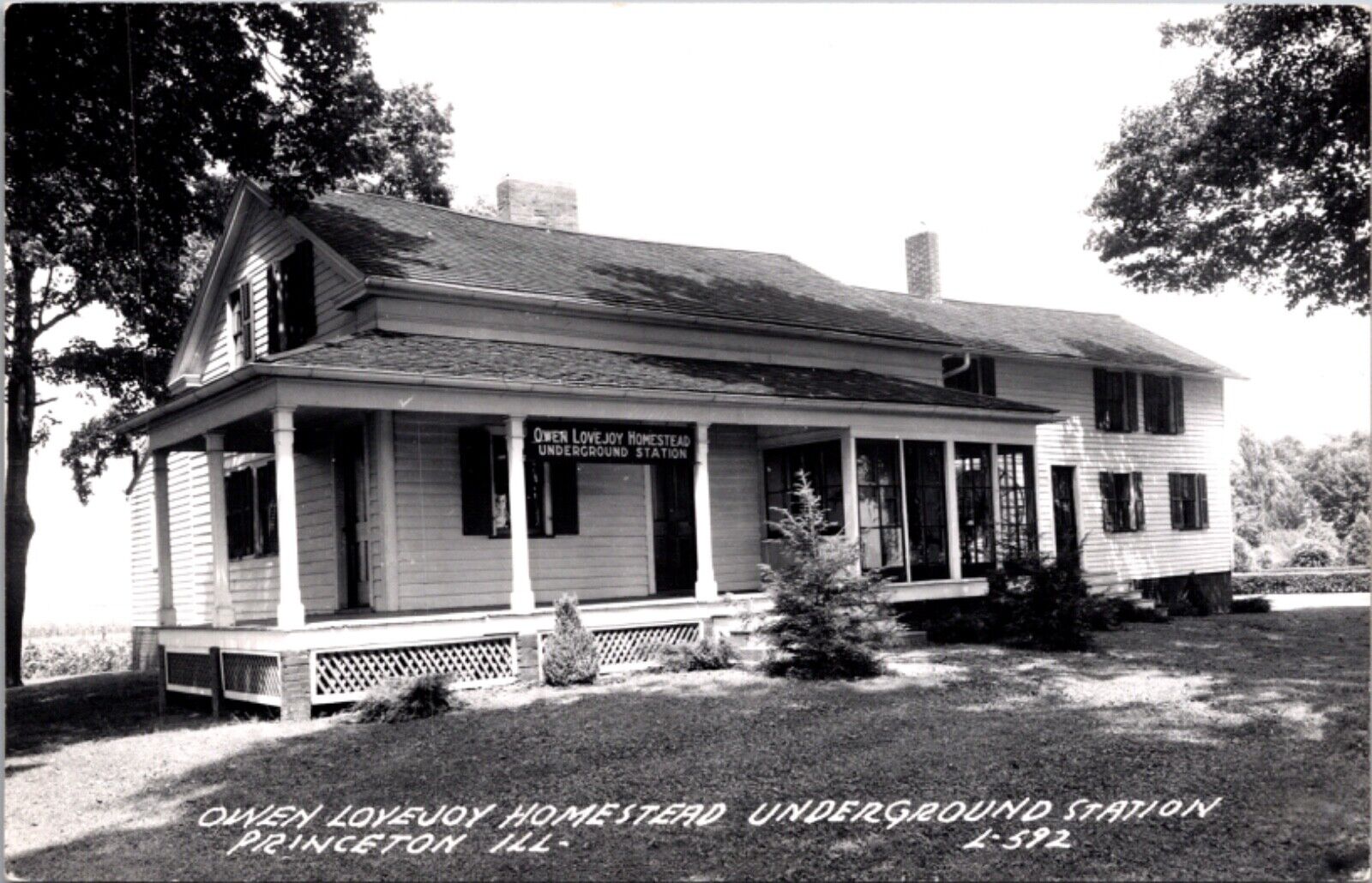 RPPC Owen Lovejoy Homestead Underground Railroad Station Princeton, Illinois