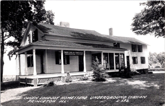 RPPC Owen Lovejoy Homestead Underground Railroad Station Princeton, Illinois