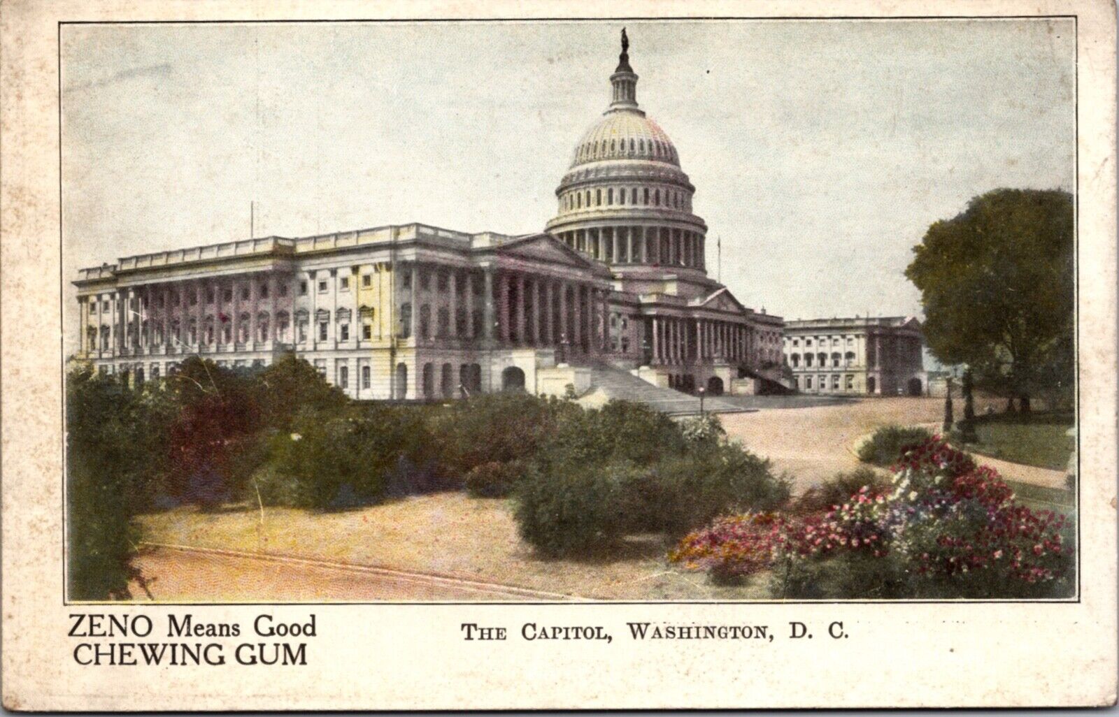 Zeno Chewing Gum Postcard The Capitol in Washington D.C.