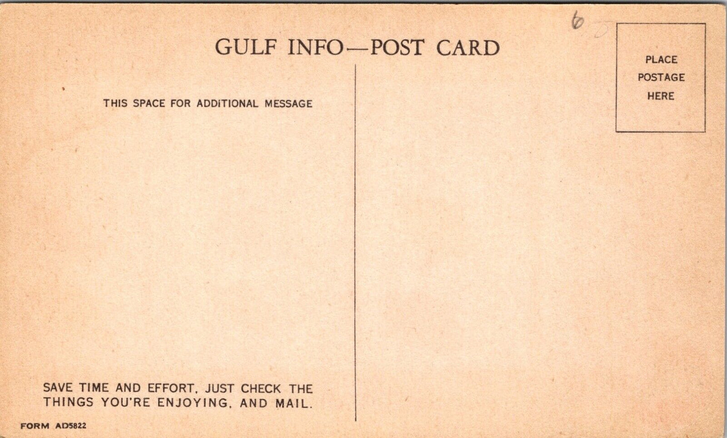 Advertising Postcard Gulf Gas Service Station