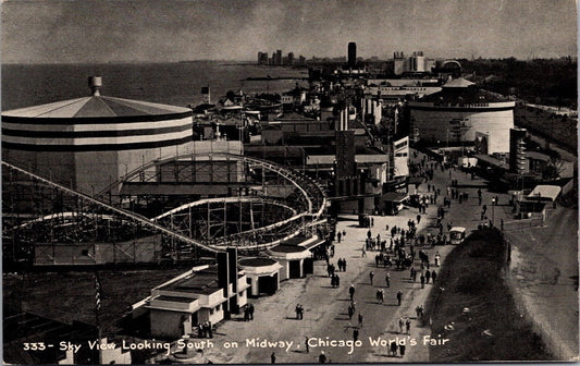 Sky View Looking South Midway, Chicago World's Fair Illinois Century of Progress