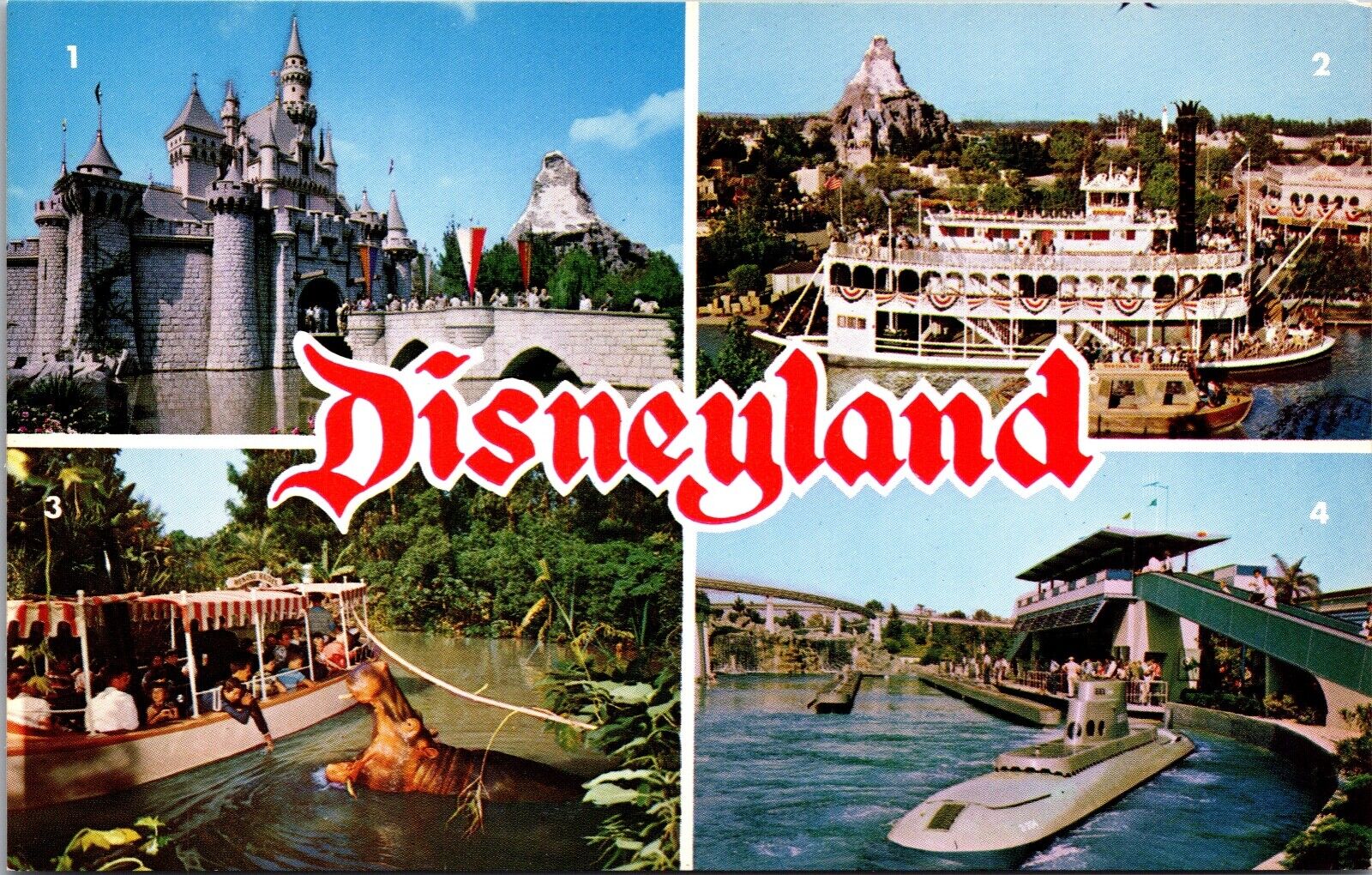 Disneyland PC Sleeping Beauty's Castle Mark Twain Jungle Cruise Submarine Ride