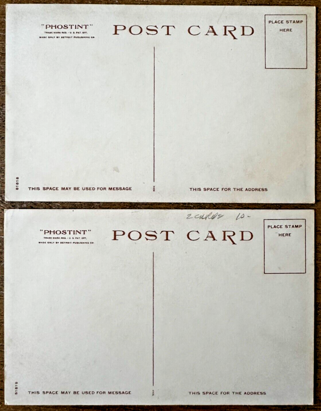 Two Postcard Lobby, Venetian Room Book-Cadillac Hotel in Detroit, Michigan