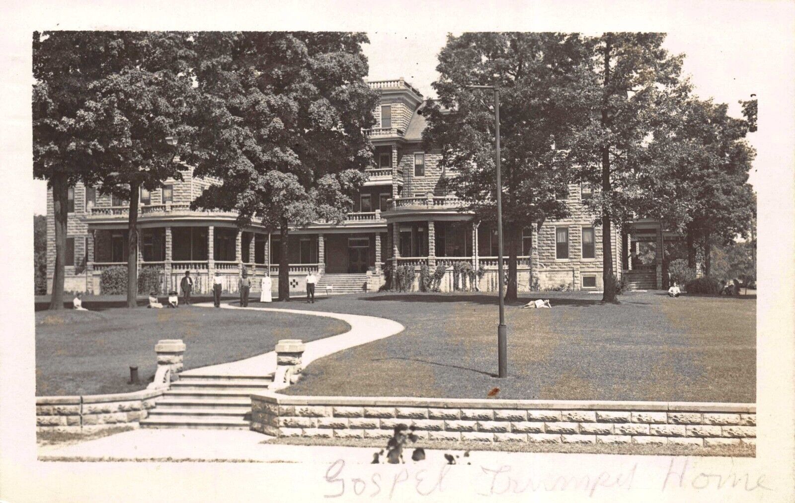 1914 Real Photo Postcard Gospel Trumpet Home in Anderson, Indiana~117172