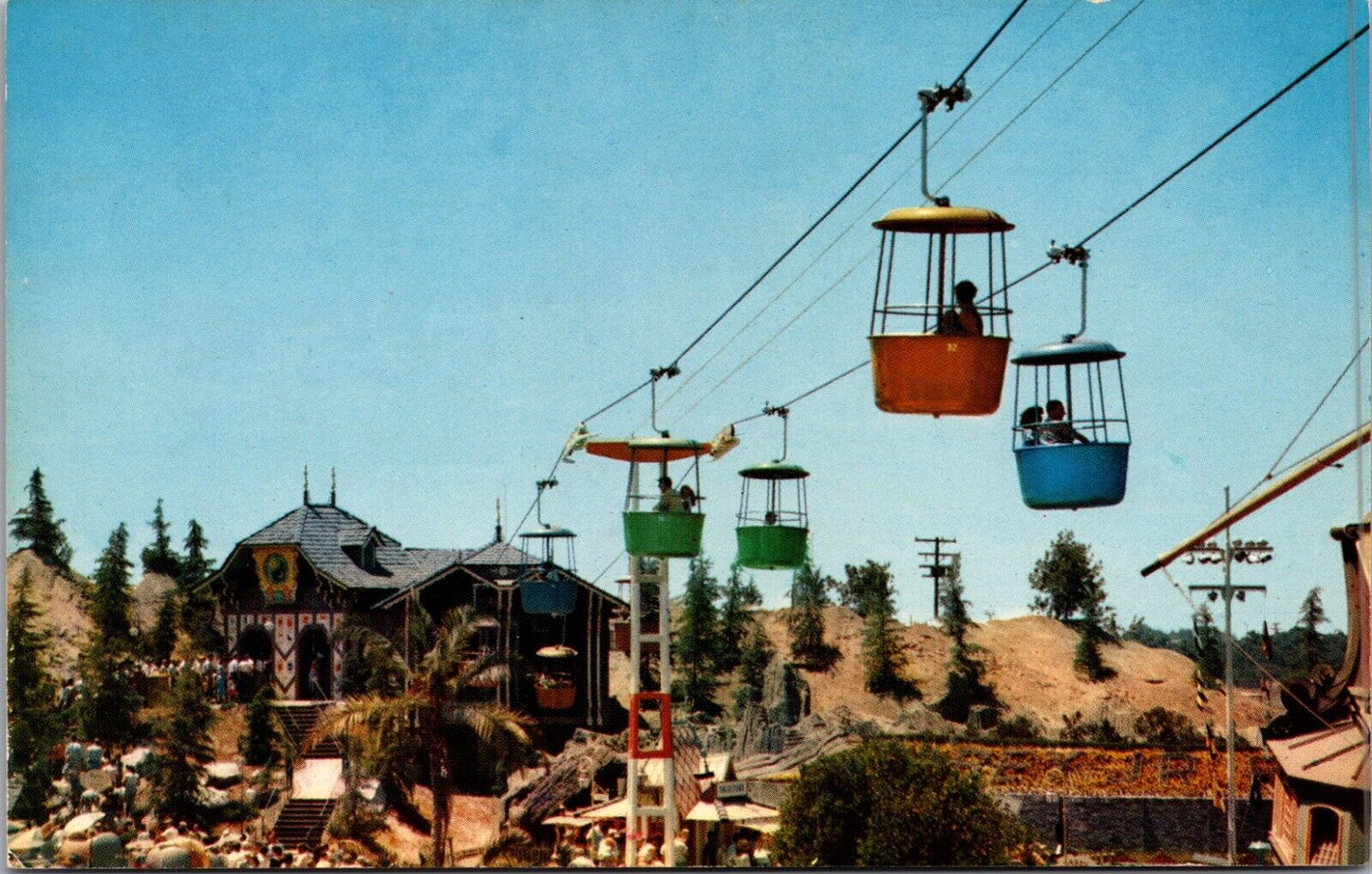 Disneyland Postcard Skyway Ride Over Fantasyland